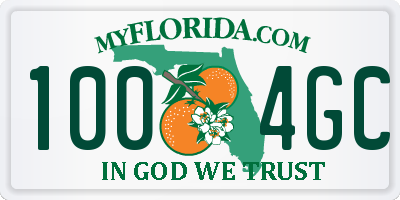 FL license plate 1004GC