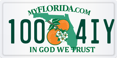 FL license plate 1004IY