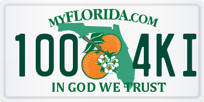 FL license plate 1004KI