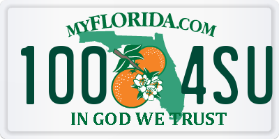 FL license plate 1004SU