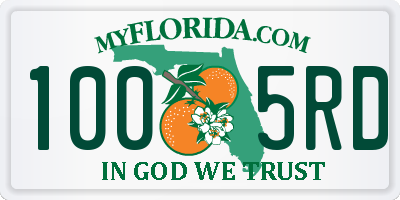 FL license plate 1005RD