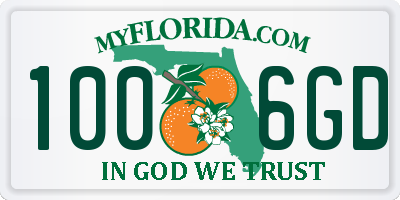 FL license plate 1006GD