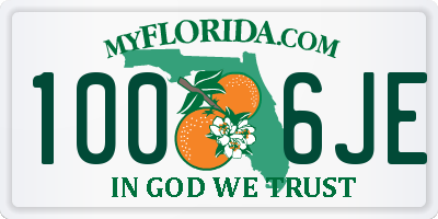 FL license plate 1006JE
