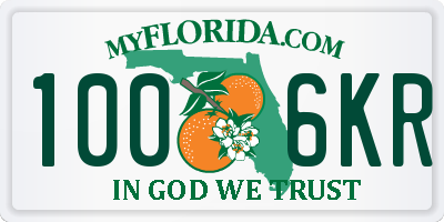 FL license plate 1006KR