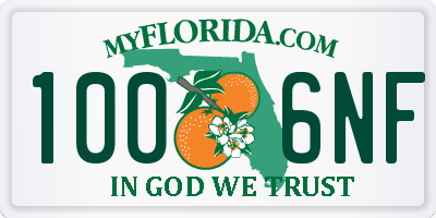 FL license plate 1006NF
