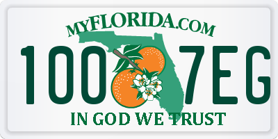 FL license plate 1007EG