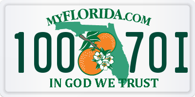 FL license plate 1007OI
