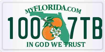 FL license plate 1007TB