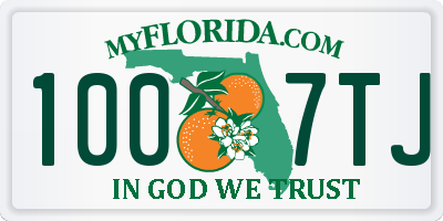FL license plate 1007TJ