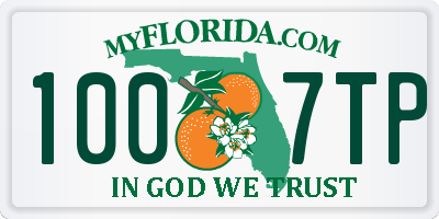 FL license plate 1007TP