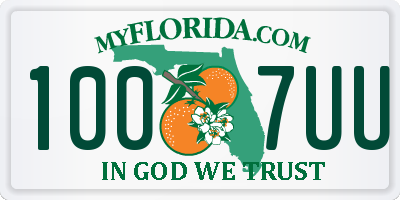 FL license plate 1007UU