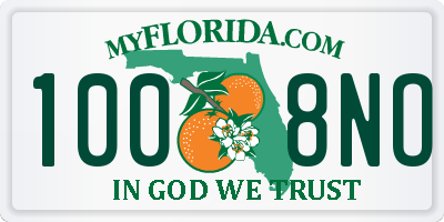 FL license plate 1008NO
