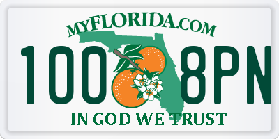 FL license plate 1008PN