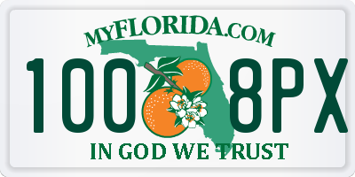FL license plate 1008PX