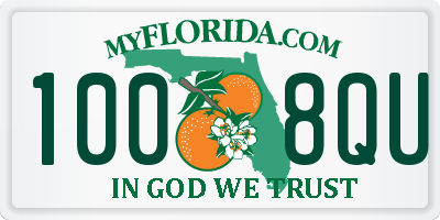 FL license plate 1008QU