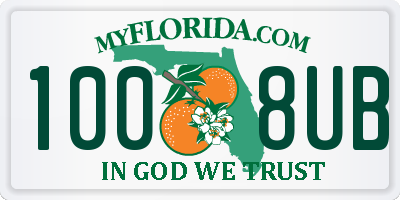 FL license plate 1008UB