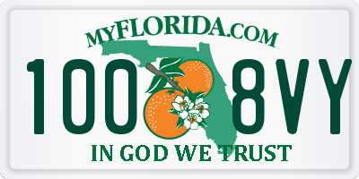 FL license plate 1008VY