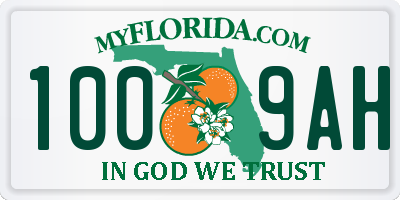 FL license plate 1009AH
