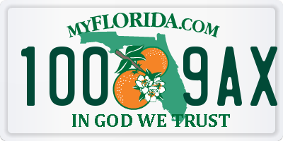 FL license plate 1009AX