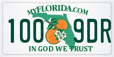 FL license plate 1009DR