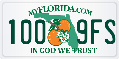 FL license plate 1009FS