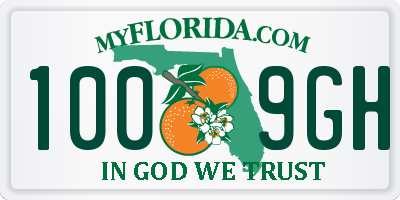 FL license plate 1009GH
