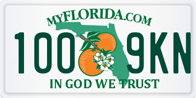 FL license plate 1009KN