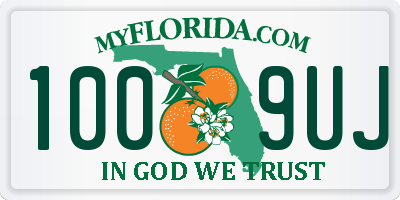 FL license plate 1009UJ