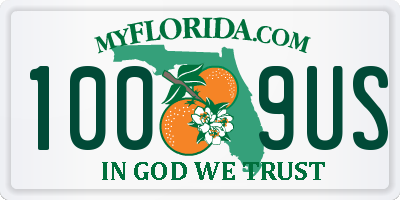 FL license plate 1009US