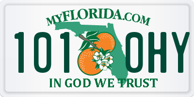 FL license plate 1010HY