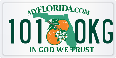 FL license plate 1010KG