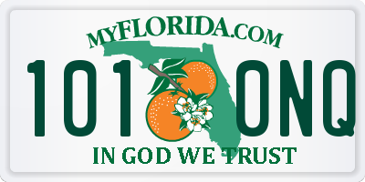 FL license plate 1010NQ