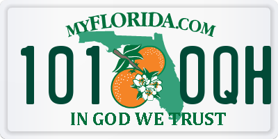 FL license plate 1010QH