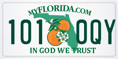 FL license plate 1010QY