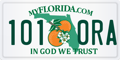 FL license plate 1010RA