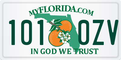 FL license plate 1010ZV