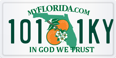 FL license plate 1011KY