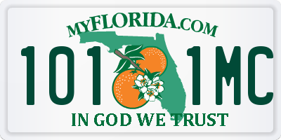 FL license plate 1011MC