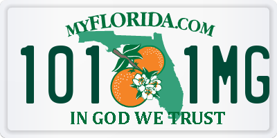FL license plate 1011MG
