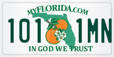 FL license plate 1011MN