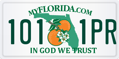 FL license plate 1011PR