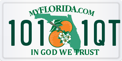 FL license plate 1011QT