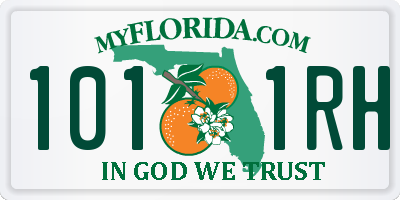 FL license plate 1011RH
