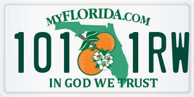 FL license plate 1011RW