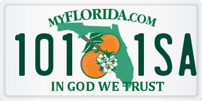 FL license plate 1011SA