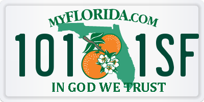 FL license plate 1011SF