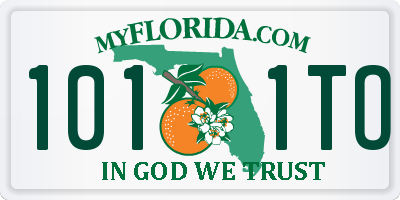 FL license plate 1011TO