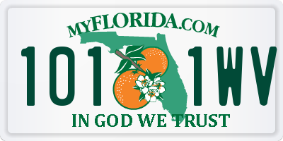 FL license plate 1011WV
