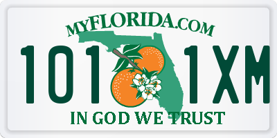 FL license plate 1011XM