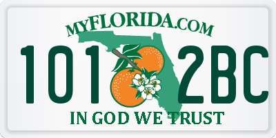 FL license plate 1012BC